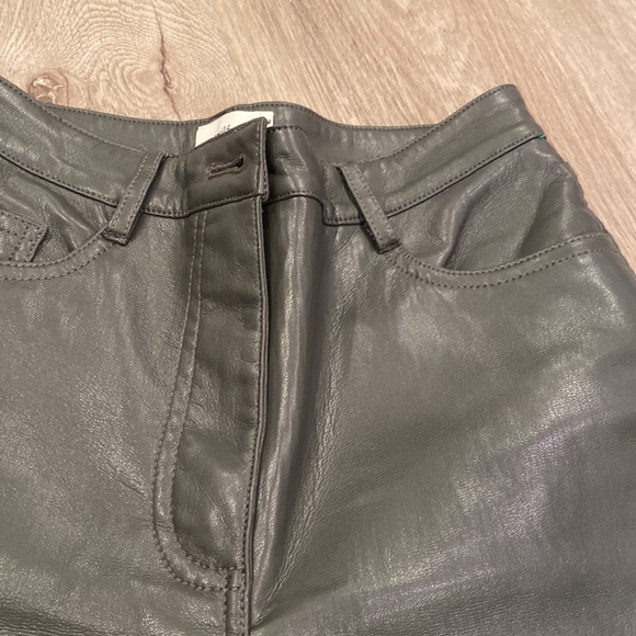 Aritzia Babaton Grey Melina Faux Leather Pants - Picture 3 of 6